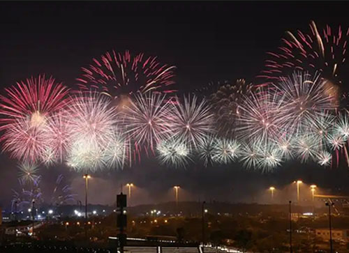 辉南县焰火晚会